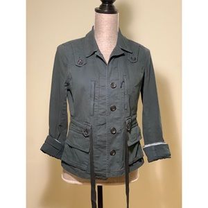 Anthropologie Hei Hei Blue Military Field Jacket